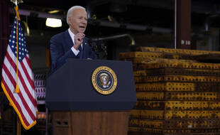 Joe Biden a annoncé son plan pour les infrastructures depuis la ville industrielle de Pittsburgh, le 31 mars 2021.