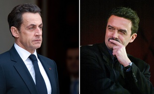 Photomontage de Nicolas Sarkozy et du directeur du site Mediapart, Edwy Plenel.