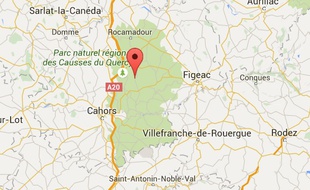Localisation de Caniac-du-Causse, dans le Lot.