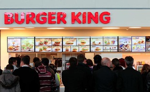 Le restaurant Burger King de l'aéroport Marignane Marseille Provence le 8 janvier 2013.
