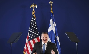 Le secrétaire d'Etat américain Mike Pompeo, à Athènes, le 5 octobre 2019.