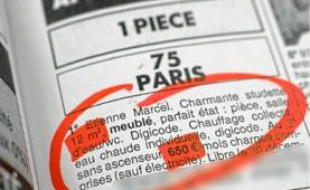 A Paris, la plupart des studios sont proposés à plus de 40 €/m2.