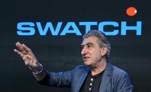 Le PDG de Swatch Group, le 12 mars 2014 à Corgemont, en Suisse