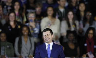 Le candidat démocrate Pete Buttigieg le 3 février 2020 dans l'Iowa.