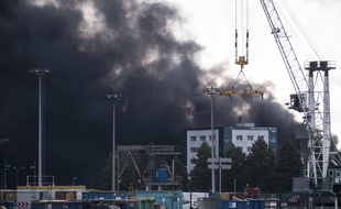 L'incendie de l'usine Lubrizol à Rouen, le 26 septembre 2019.