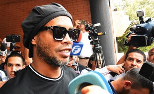 Ronaldinho après son arrestation pour détention de faux passeports à Asuncion, le 6 mars 2020.