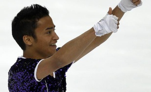 Le patineur français Florent Amodio, lors des championnats du monde de Moscou, le 28 avril 2011.
