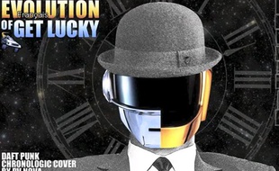 Capture d'écran de la vidéo «Evolution of Get Lucky» de PV NOVA.