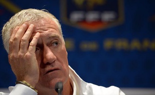 Didier Deschamps, le sélectionneur de l'équipe de France, le 10 octobre 2013, au Parc des Princes.