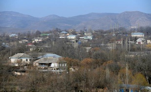 Une vue du village d'Alibeyli en Azerbaïdjan le 17 février 2015