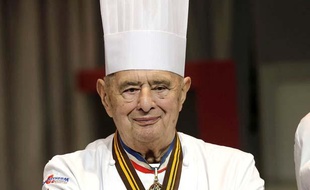 Paul Bocuse, lors de la remise des prix de la 14e edition des Bocuse d'Or en janvier 2013.