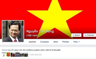 Capture d'écran de la page Facebook du Premier ministre vietnamien Nguyen Tan Dung