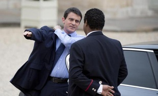 Manuel Valls à son arrivée à l'Elysée le 4 avril 2014 à Paris