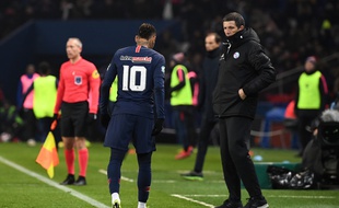 Thierry Laurey et Neymar, au Parc des Prince, le 23 janvier 2019.