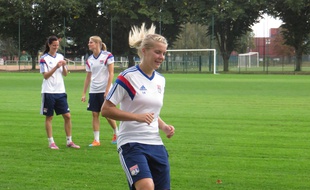 Ada Hegerberg à l'entraînement à Lyon
