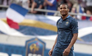 Florent Malouda, lors du match France-Serbie, le 31 mai 2012