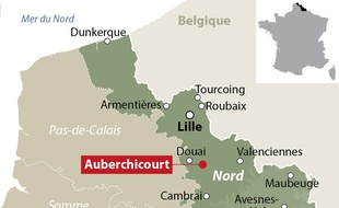 Carte d'Auberchicourt (Nord)