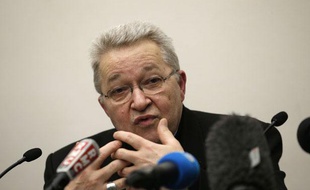 Mgr André Vingt-Trois, archevêque de Paris, président de la Conférence des évêques de France, le 11 février 2013 à Paris.