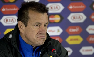 Dunga en conférence de presse avant Brésil-Paraguay en quarts de finale de la Copa America, le 26 juin 2015.