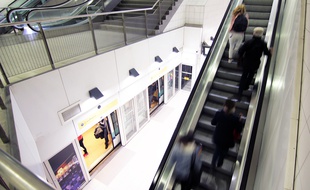 Illustration d'une station de métro de la ligne A, à Rennes.