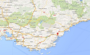 Capture d'écran d'une google map représentant Fréjus.
