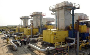 Une usine de stockage de gaz à Opari, le 30 septembre 2014, au sud-ouest de Lviv, en Ukraine