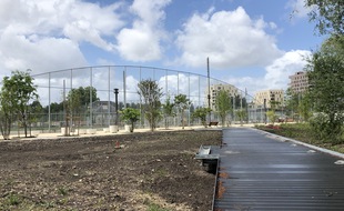Les espaces verts publics du quartier Belvédère vont être livrés en premier, d'ici un mois environ.