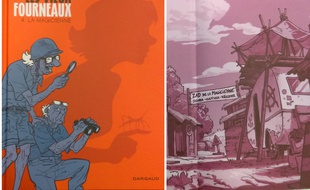 La première page de couverture et une page du Tome 4 « La Magicienne » des Vieux Fourneaux de Wilfrid Lupano et Paul Cauuet.