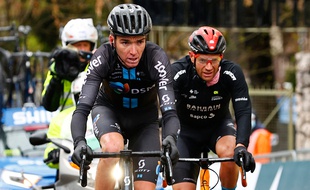 Romain Bardet lors du final de la 16e étape du Giro à Cortina d'Ampezzo, le 24 mai 2021.