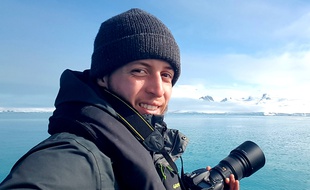 Nacim Guellati, en Antarctique.