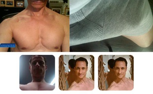 Montage de captures d'écrans de photos attribuées au représentant Anthony Weiner par les médias américains.
