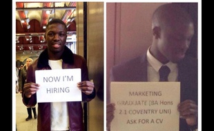 Le jeune diplômé est retourner à la gare de Waterloo pour recruter, l^où il avait décroché un job l'année dernière.