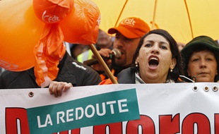 Des salariés de la Redoute manifestent en novembre 2013.