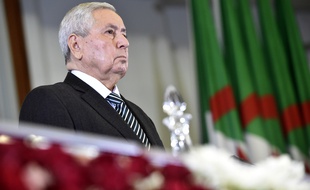 Abdelkader Bensalah au Palais des Nations à Alger, le 9 avril 2018.