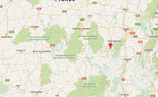 Carte de localisation de Sainte-Sigolène (Haute-Loire).