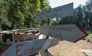 La Zad de Kolbsheim a été évacuée le 10 septembre, mais les opposants restent nombreux à être mobilisés, sur divers terrains. Illustration
