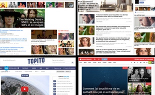 Exemple de quatre sites d'«infotainment» en France.