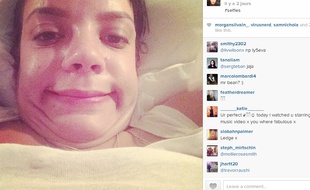 Le selfie de Lily Allen, posté le 7 mars sur Instagram.