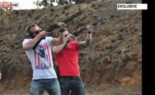 Oscar Pistorius sur un stand de tir.