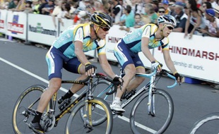 Lance Armstrong retrouve les pelotons en Australie le 18 janvier 2009.