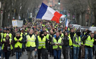 Manifestation des "gilets jaunes" dans les rues de Toulouse, le 29 décembre 2018.