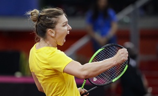 Simona Halep nous mime la rage de vaincre.