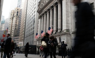 La bourse de New York, le 15 janvier 2016