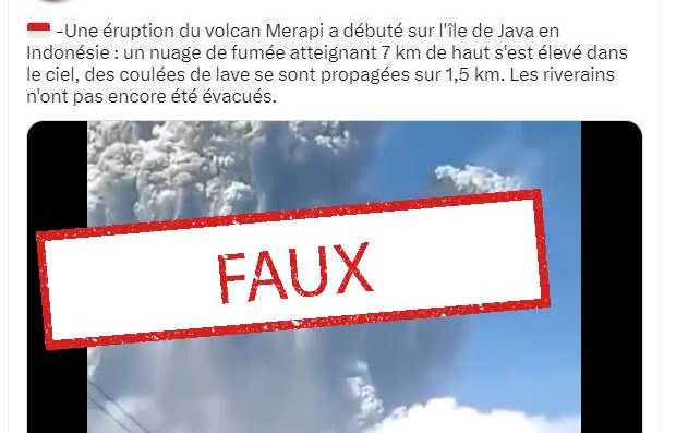 Indonésie : Non, cette vidéo ne montre pas l'éruption du mont Merapi