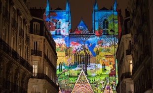 Le spectacle son et lumière sur la cathédrale de Nantes, en 2016