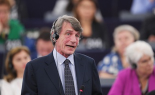 David Sassoli lors du vote pour la présidence du Parlement européen, le 3 juillet 2019.