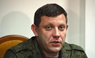 Le dirigeant séparatiste Alexandre Zakhartchenko lors d'une conférence de presse le 2 février 2015 à Donetsk