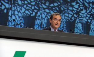 Le PDG du cimentier Lafarge, Bruno Lafont, à Paris le 7 mai 2014
