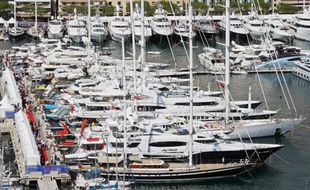 Des bateaux de plaisance dans le port de Monaco le 19 September 2007