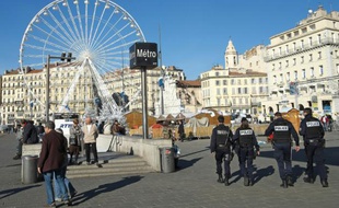 Patrouille de police, le 17 novembre 2015 à Marseille